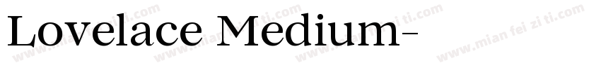 Lovelace Medium字体转换